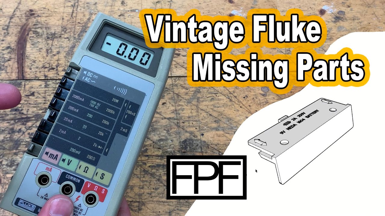 3D Printed Vintage Fluke 8020B Multimeter Battery Cover