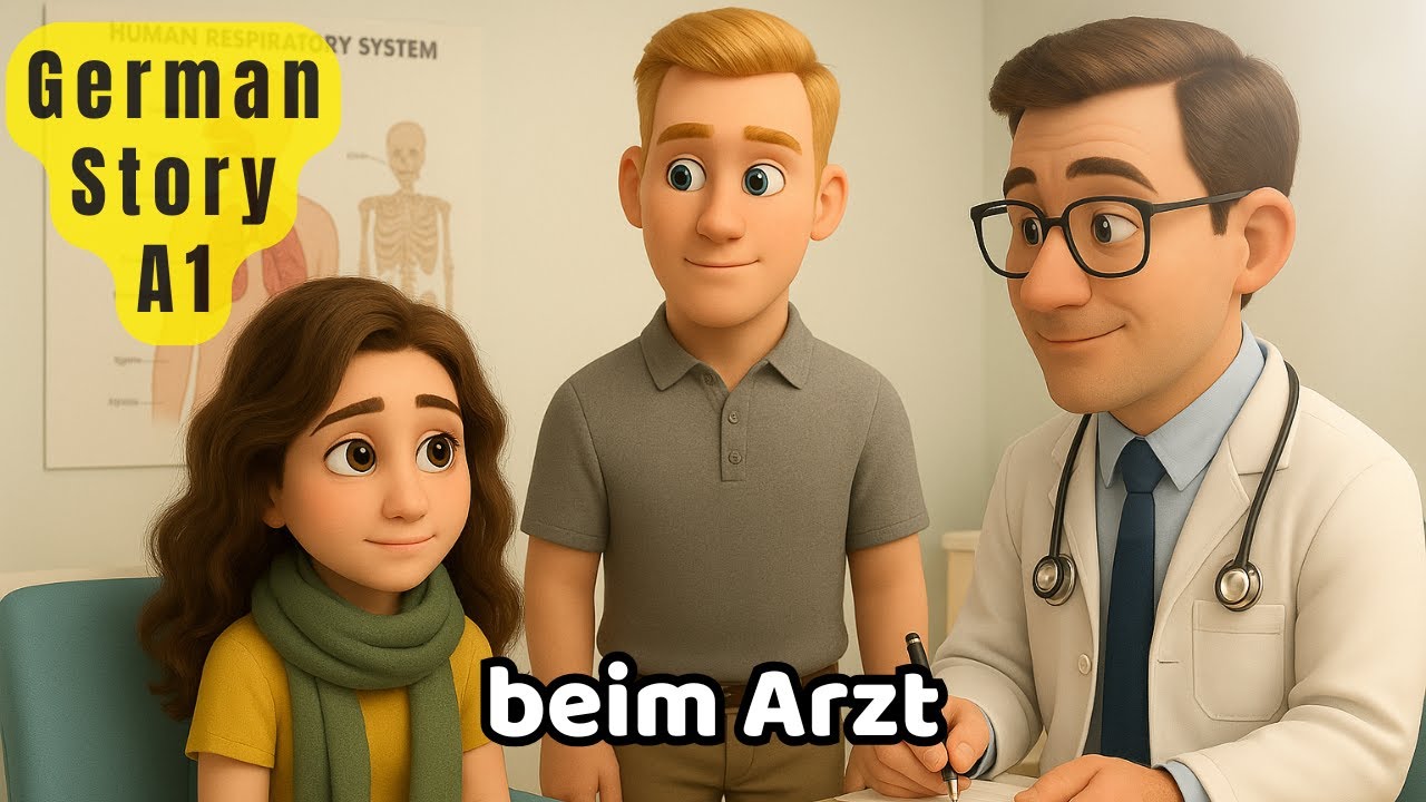 Learn German through story | Deutsch Lernen | easy German | Learn German | At the doctor | A&P S10