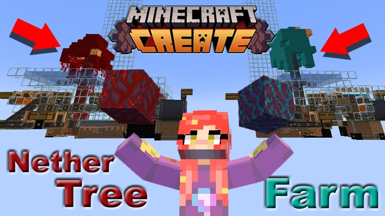 Как построить ферму Нижнего леса в Minecraft Create