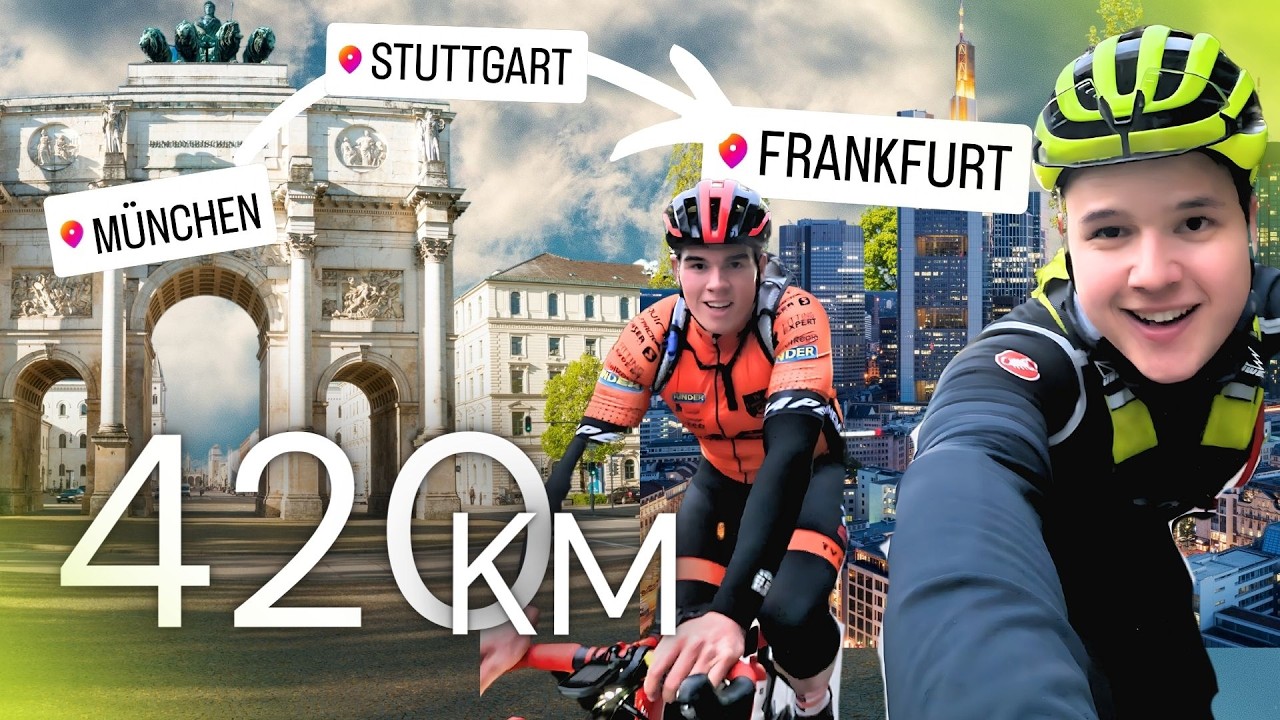 Schaffen wir es an einem Tag 420km mit dem Fahrrad von München nach Frankfurt?