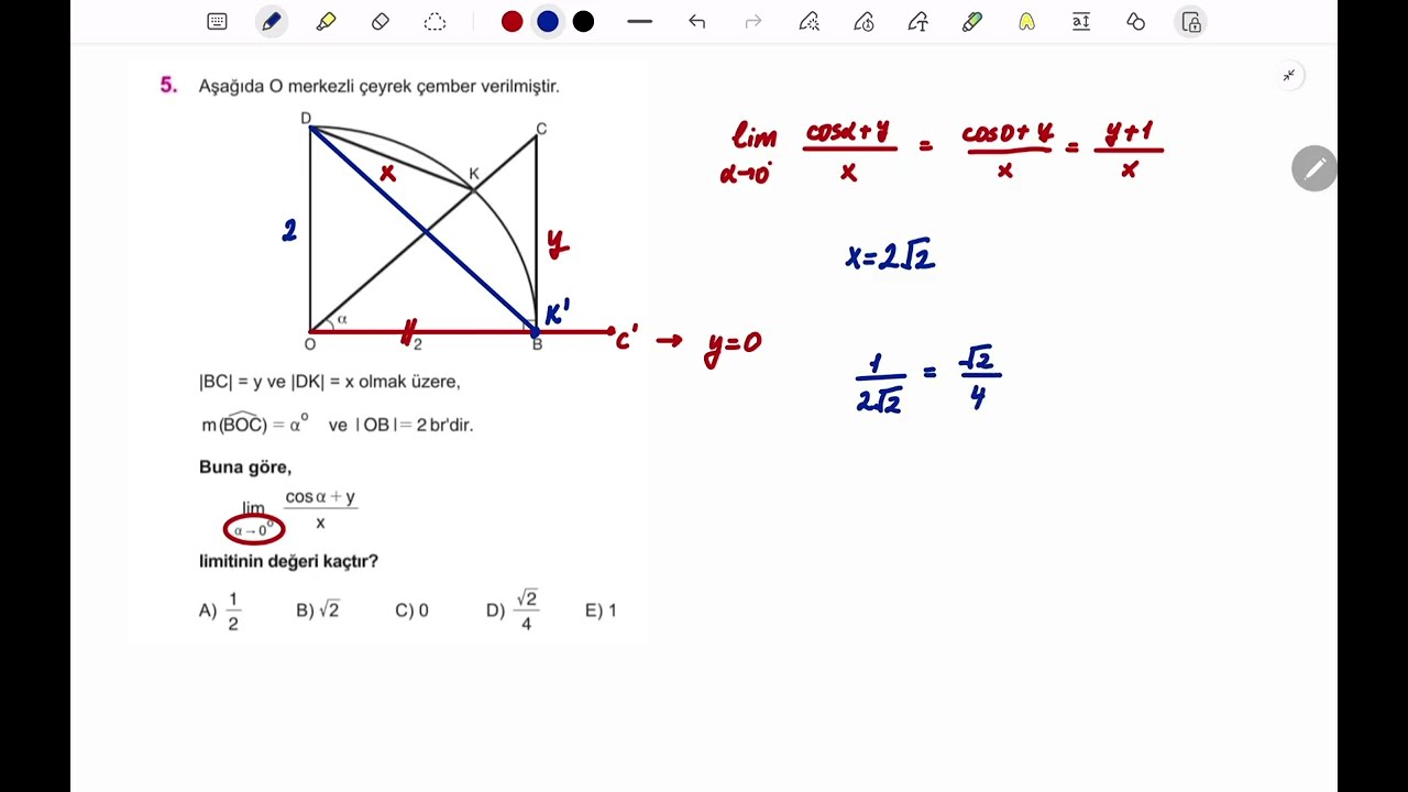 Limit'in geometri ve trigonometri ile birleşmiş hali. | 3. Soruya çok dikkat. 🚨
