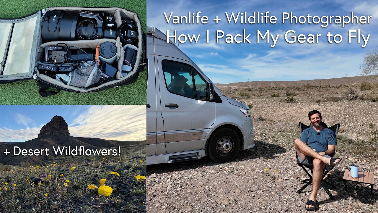 Vanlife + Wildlife Photographer - How I Pack My Gear to Fly