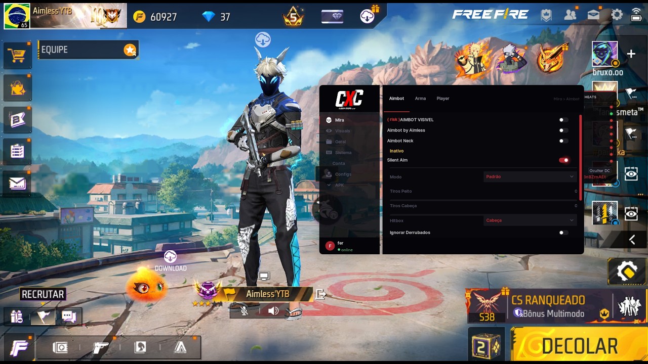 PAINEL AIMBOT WEB VIA MOBILE 📲 XIT GR&Aacute;TIS FF + FFH4X PARA ANDROID E IPHONE PARA MOBILE PROXY ANDROID