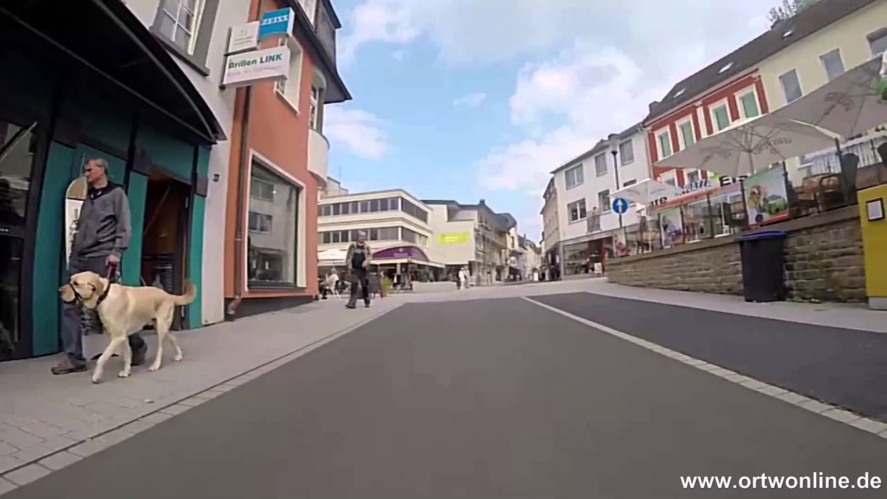 Eine Stadtfahrt duch Gerolstein von der Sarresdorferstr. und Hauptstr.