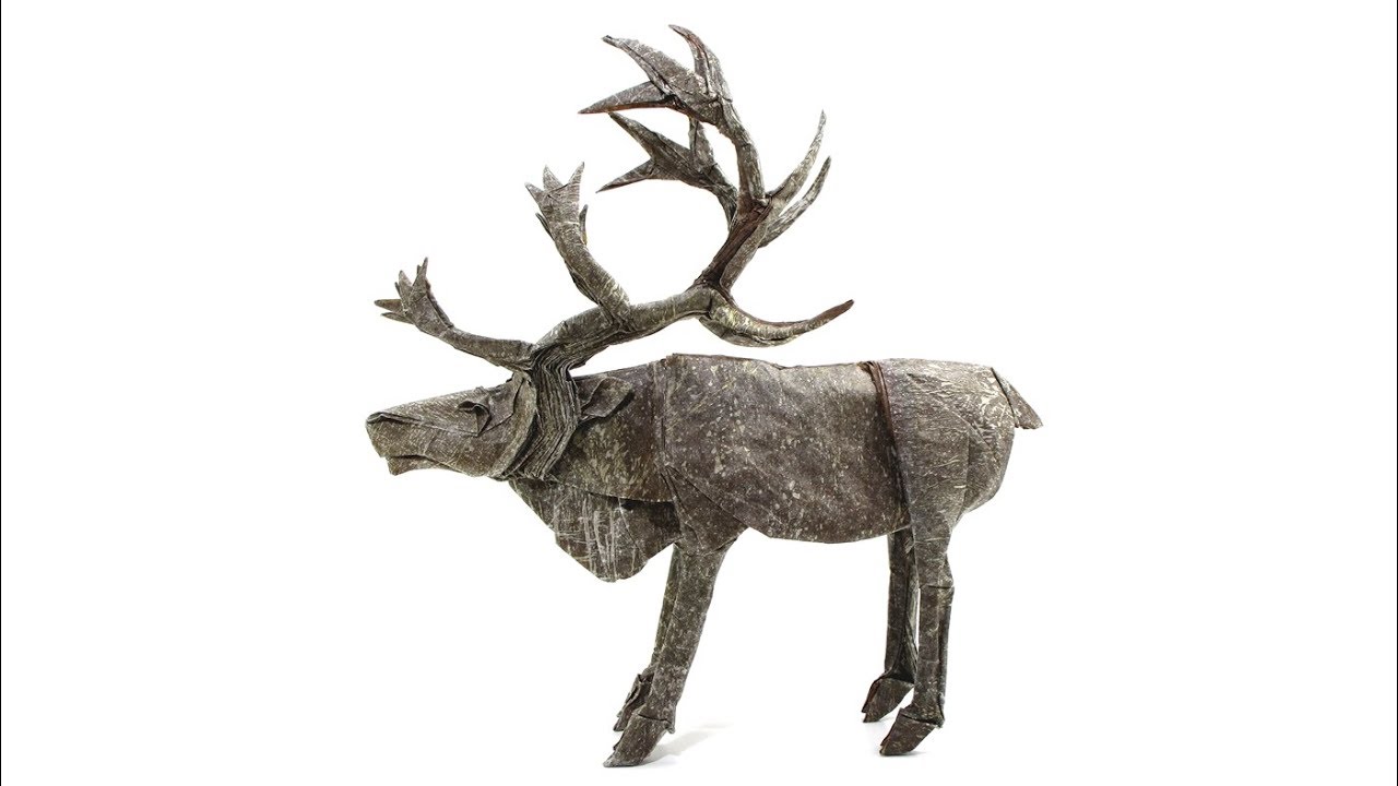 ORIGAMI CARIBU 2.2 TIME LAPSE (Satoshi Kamiya) 折り紙 トナカイ CARIBOU RENO