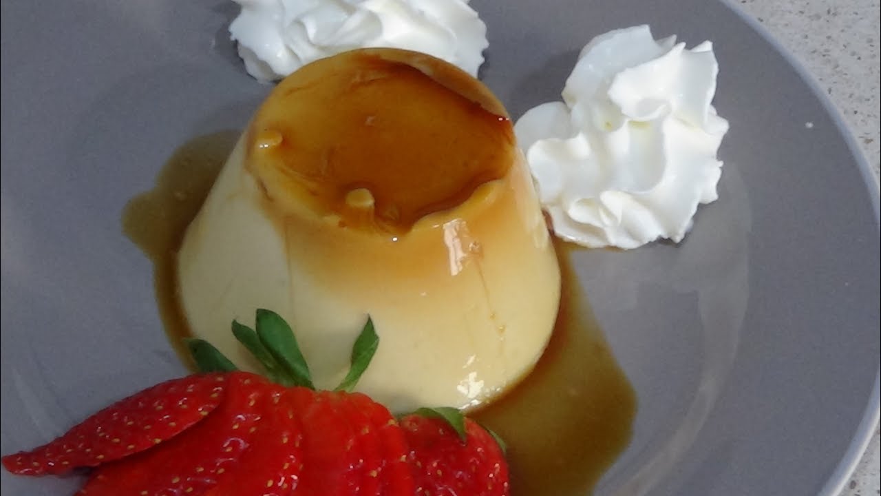Flan de Chocolate Blanco sin Huevo y sin Horno
