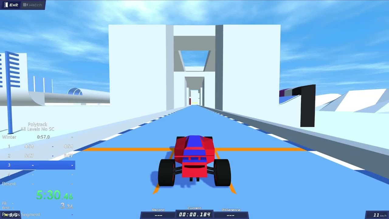 Polytrack All Levels No Shortcuts Speedrun (8min. 33sec)