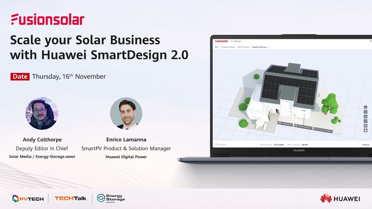 Scale your solar business with Huawei SmartDesign 2.0