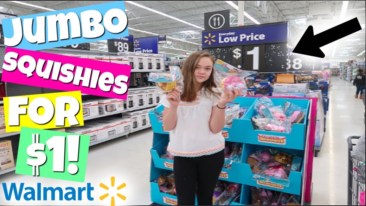 $1 JUMBO SQUISHIES AT WALMART! BIRTHDAY SHOPPING FOR ALAYAH!