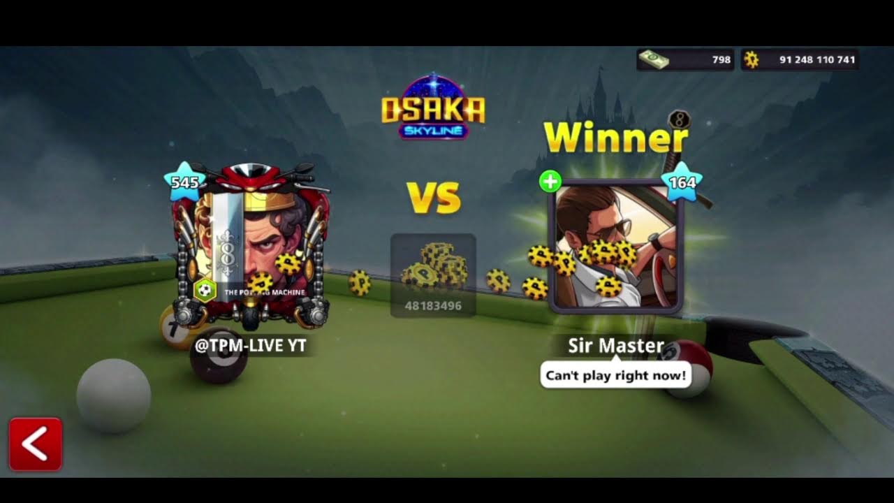 8 ball  pool trickshot on the best account