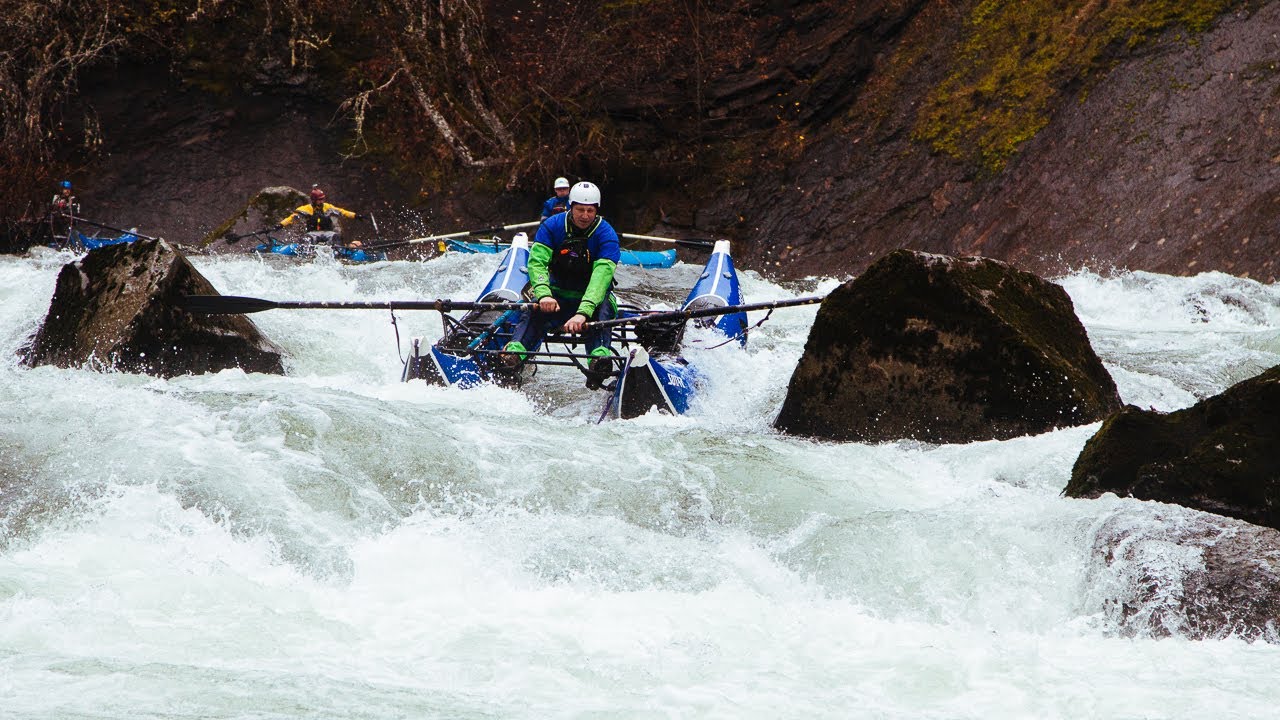 Cataraft on Initiation Rapid on the Wind River