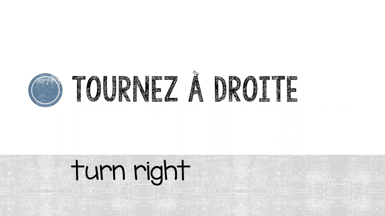 Les Directions Vocabulaire