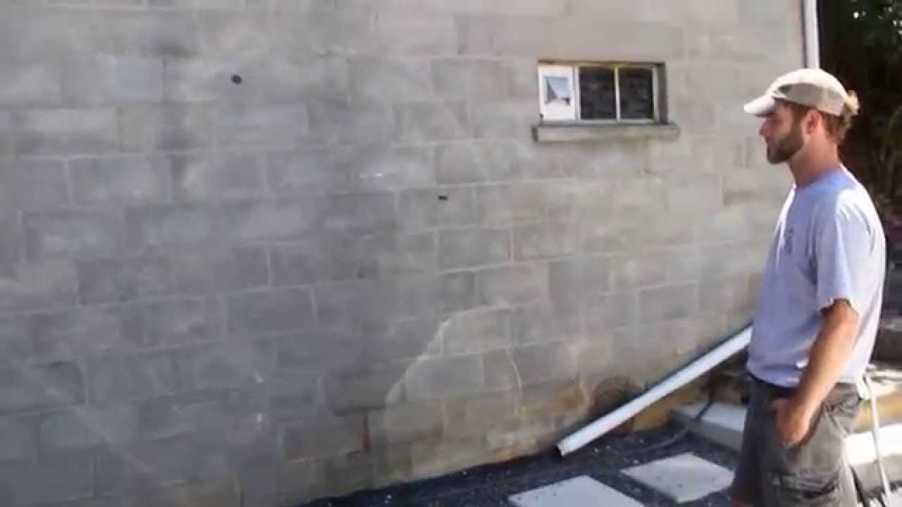 Waterproofing Exterior Wall:  DIY Clear Sealer - Block Foundation Wall - Above Grade Waterproofing