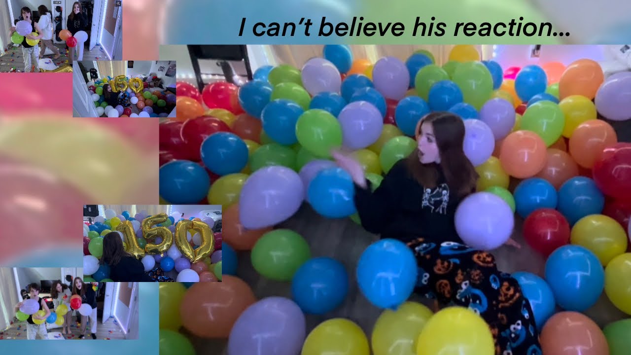FILLING MY BROTHERS ROOM WITH BALLOONS!!!