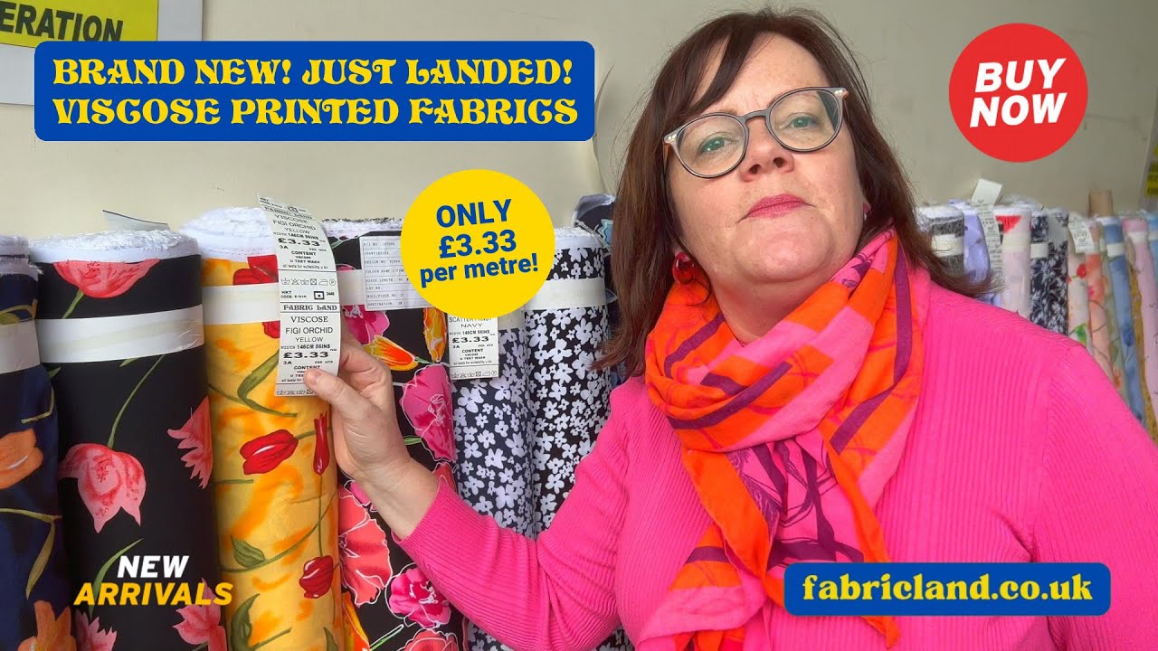 New Viscose Printed Fabrics – Only £3.33 per Metre! | Fabric Land