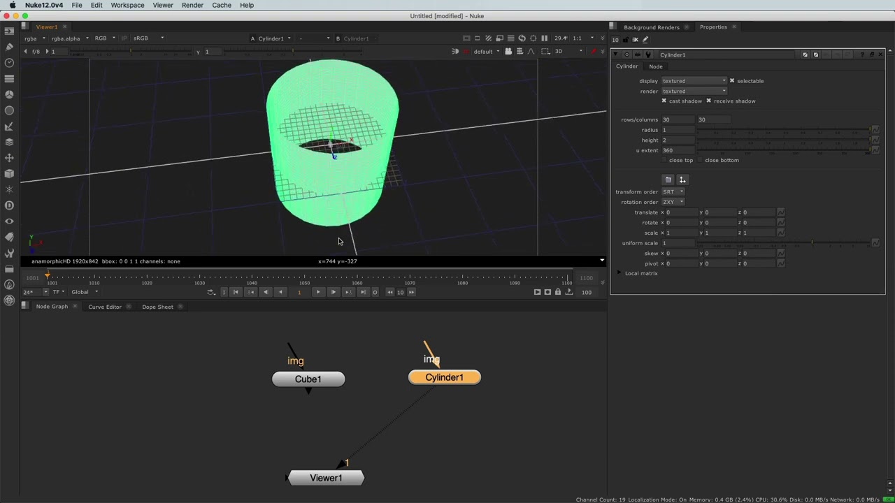 The 3d viewer and primitive geometries | Mastering Nuke Vol 2
