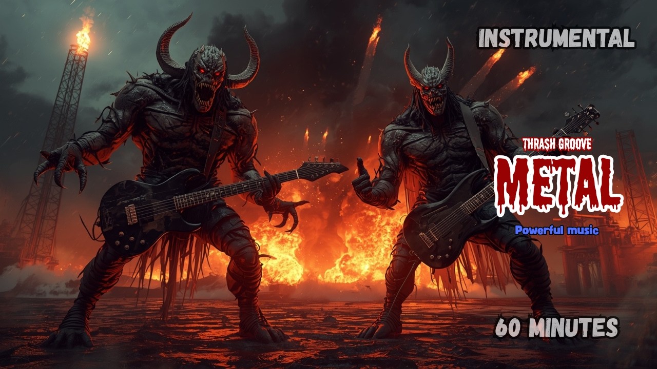 1 HOUR OF THRASH GROOVE METAL – POWERFUL INSTRUMENTAL METAL MUSIC MADNESS