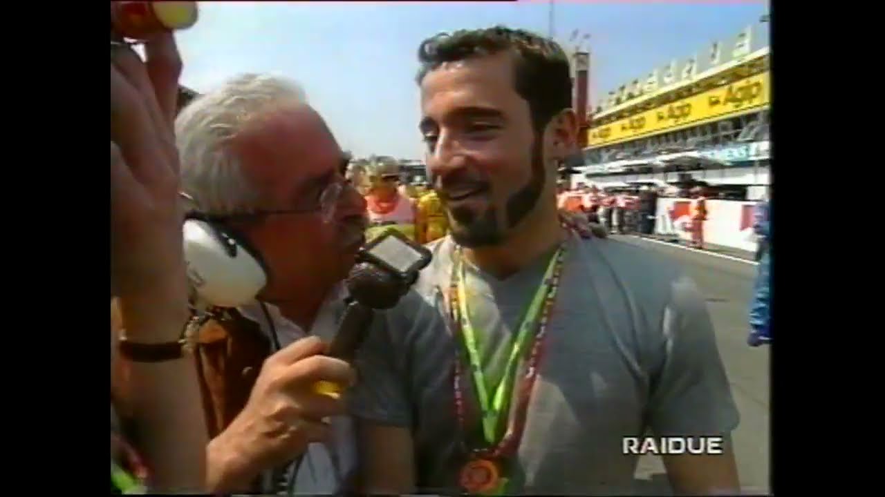 F1 San Marino 1998 - Ezio Zermiani intervista Max Biaggi sulla griglia di partenza