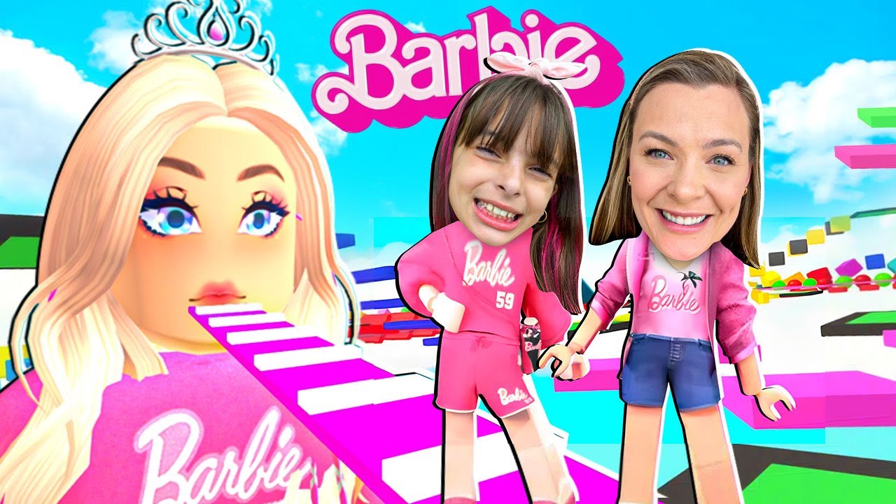 VIRAMOS A BARBIE no Mega Parkour Obby Barbie !!