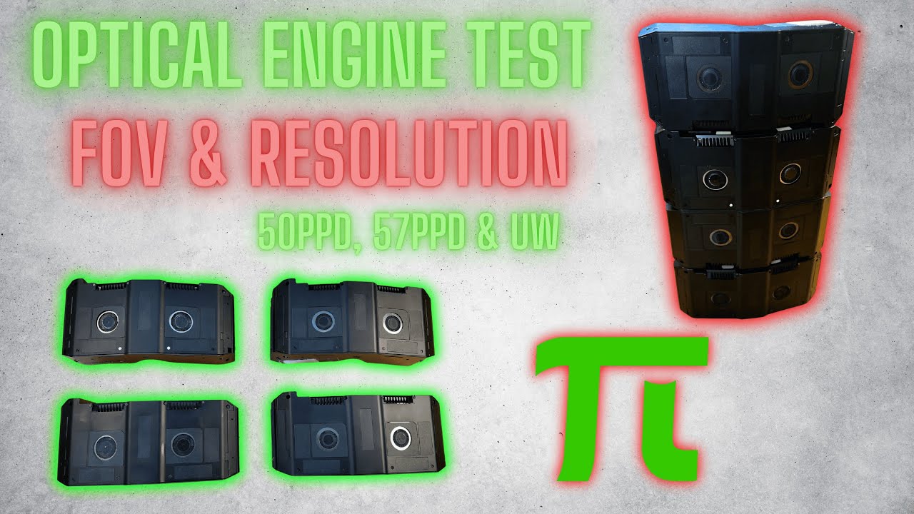 Pimax Crystal Super /\ 50ppd, 57ppd & UW Optical Engine FoV test