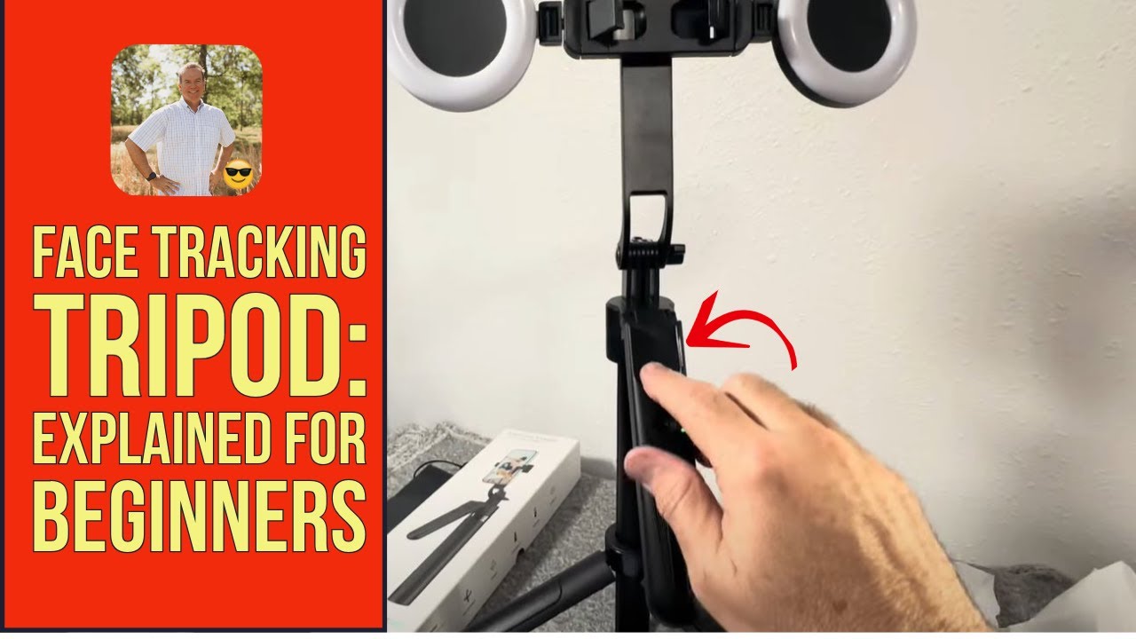 yAyusi Extendable Auto Face Tracking Tripod 360&deg; Rotation with Light, No App, 70.9