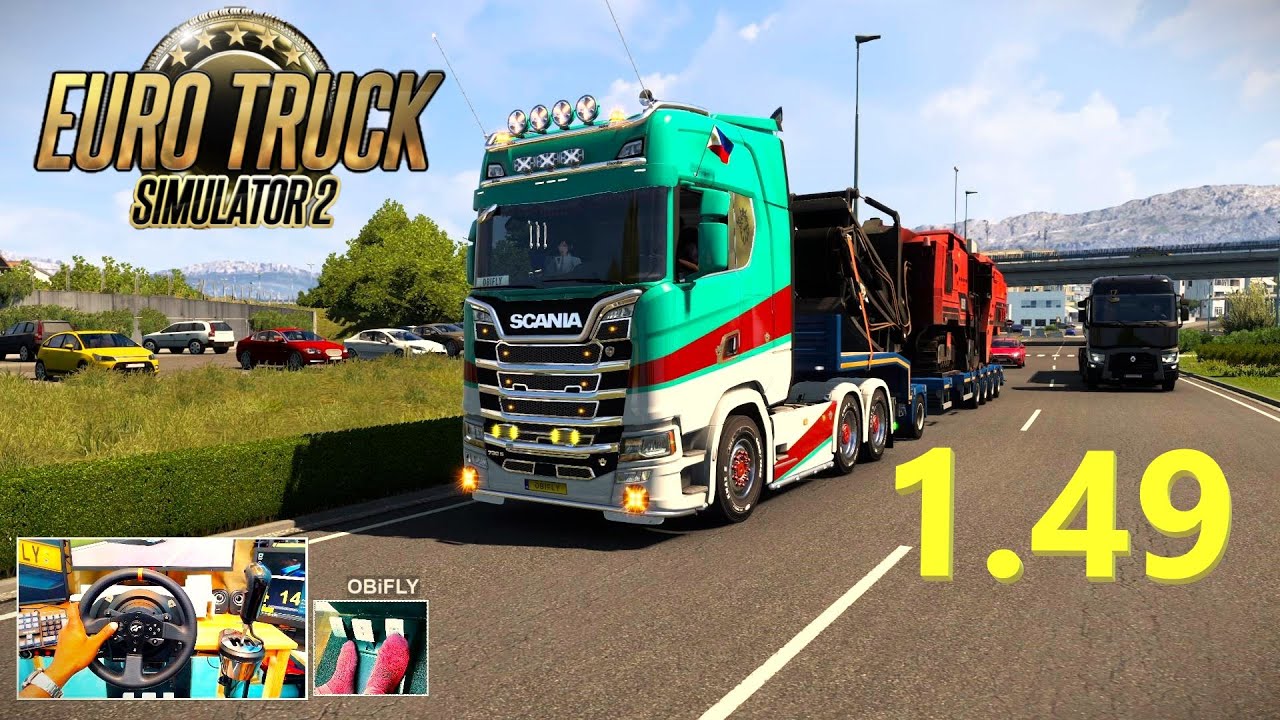 Day and night driving - Zadar Croatia to Ancona Italy - ETS2 1.49 steering wheel gameplay