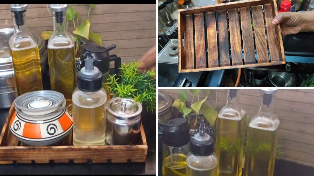 Oil tray organisation |oil bottle cleaning | weekly routine | simple organisation