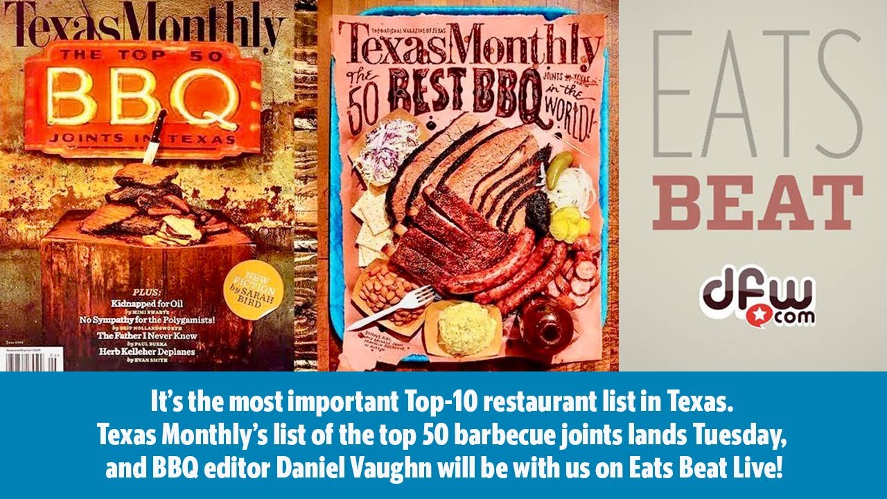 Eats Beat Live: Список лучших барбекю по версии Texas Monthly.