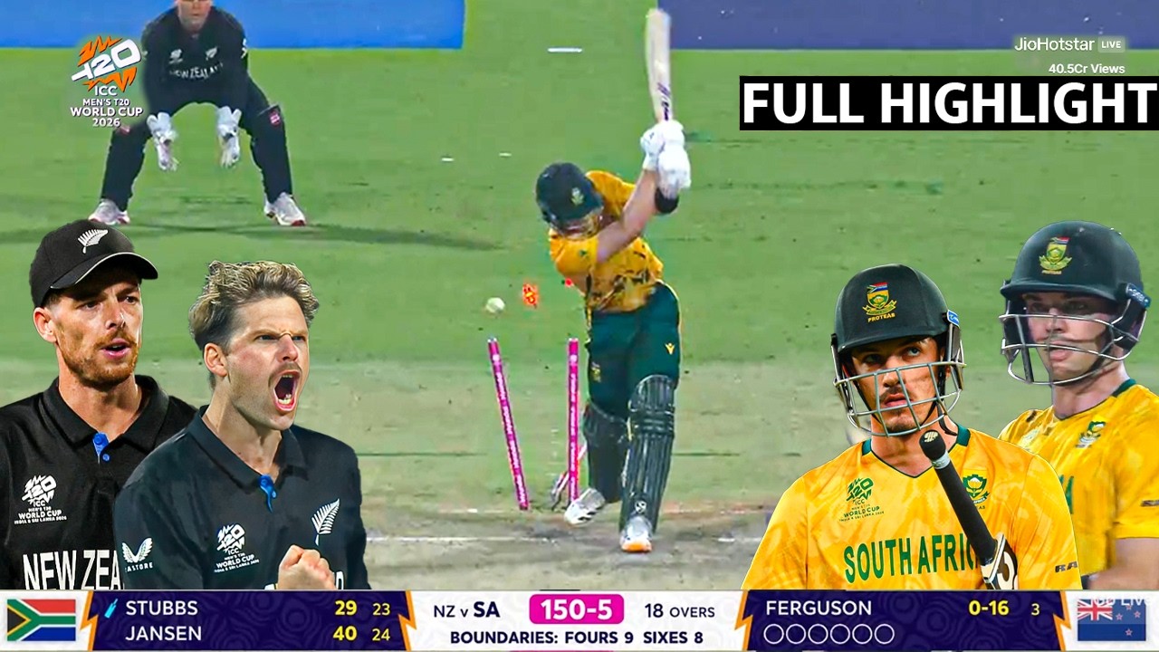 NZ vs SA T20 WC Semifinal 2026 Full Highlights | Newzealand vs Southafrica T20 WC Full Highlights