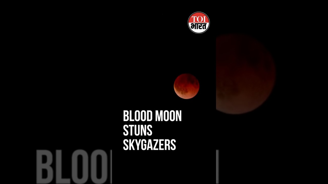 Stunning Celestial Show: Moon Turns Crimson as Rare Blood Moon Lights Up the Night Sky