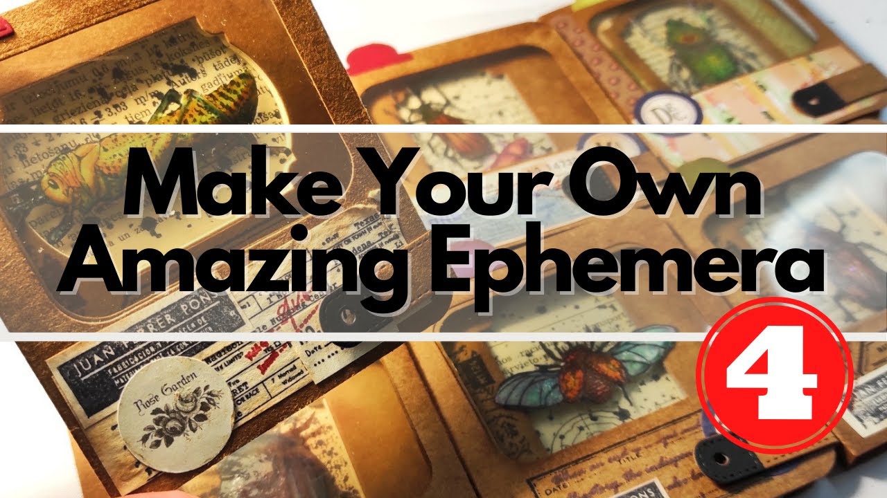 Ephemera for Art Journals, how to make vintage embellishments inspired by entomology speciments