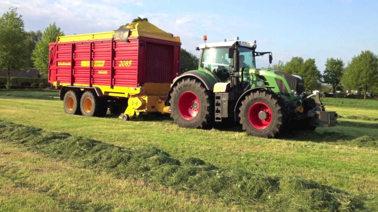 Visch BV aan het inkuilen met nieuwe Fendt 824 in Hierden