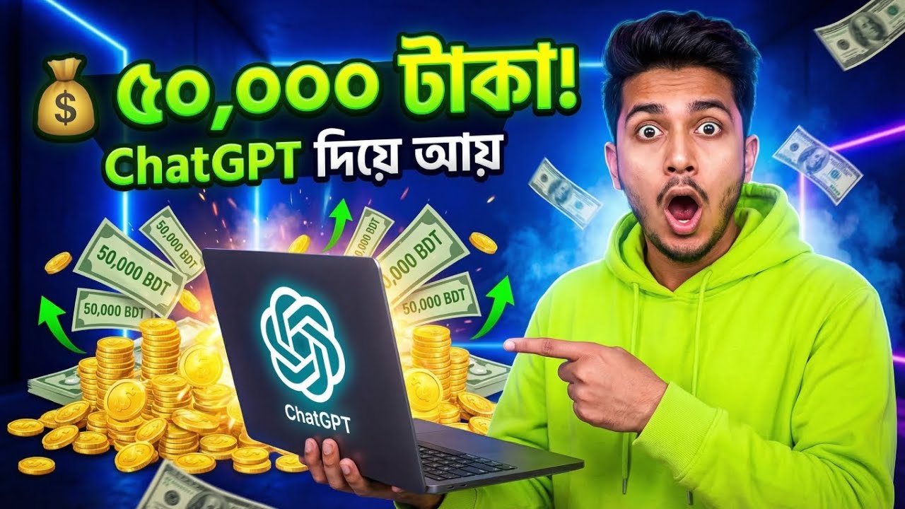ChatGPT দিয়ে মাসে ৫০,০০০ টাকা আয় করুন | ৫টি প্রমাণিত উপায় | 2026 । Online income 