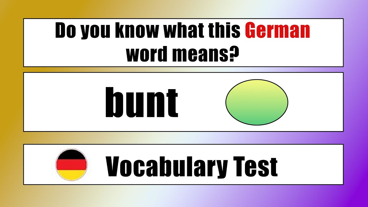 Can you guess 20/20? - German Vocabulary Test for Beginners