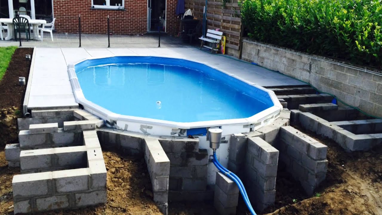 Défi relevé pour la construction de la piscine