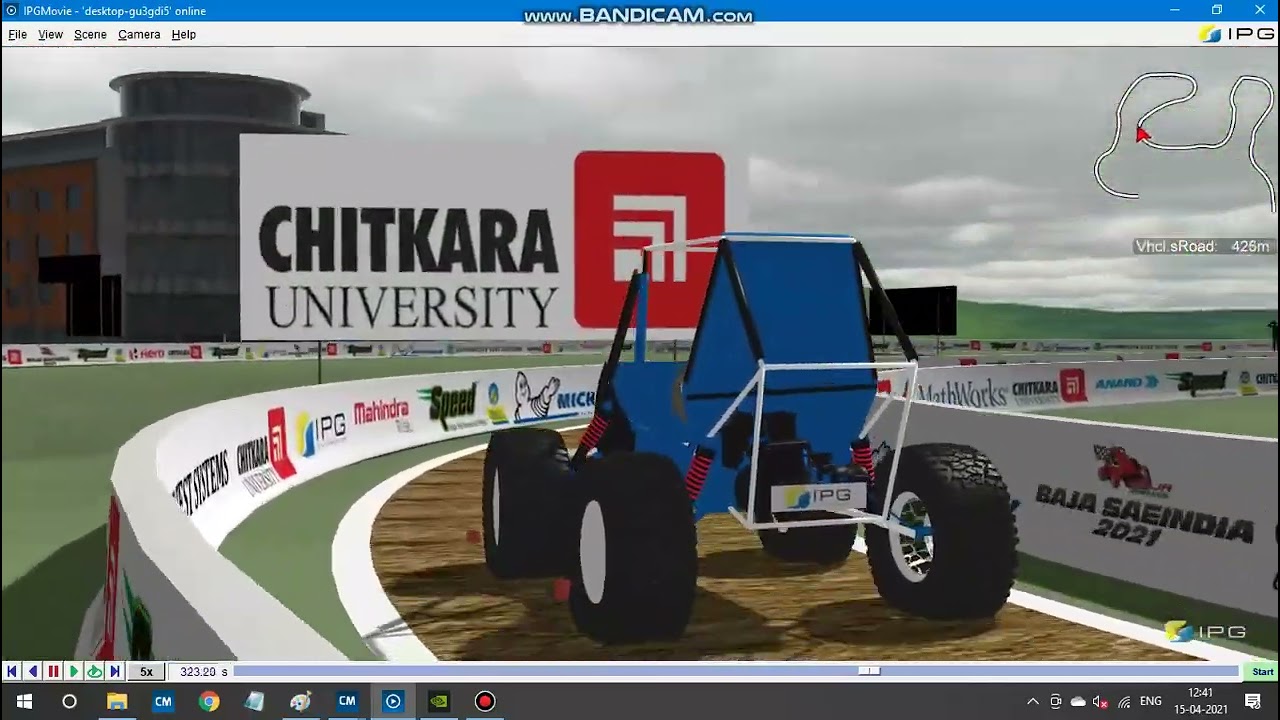 BAJA SAEINDIA 2021 Virtual Endurance Event using IPG Carmaker.
