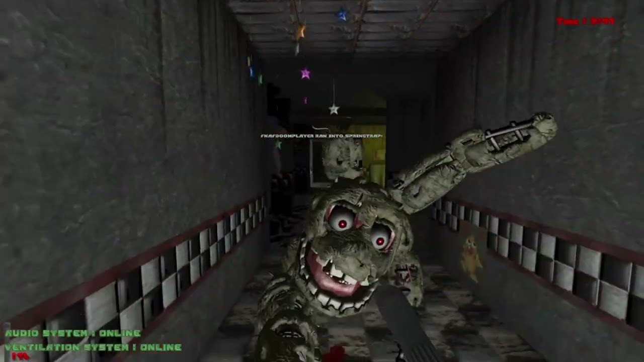 Мы смогли! Прошли 5-тую ночь во FNaF 3 Doom mod
