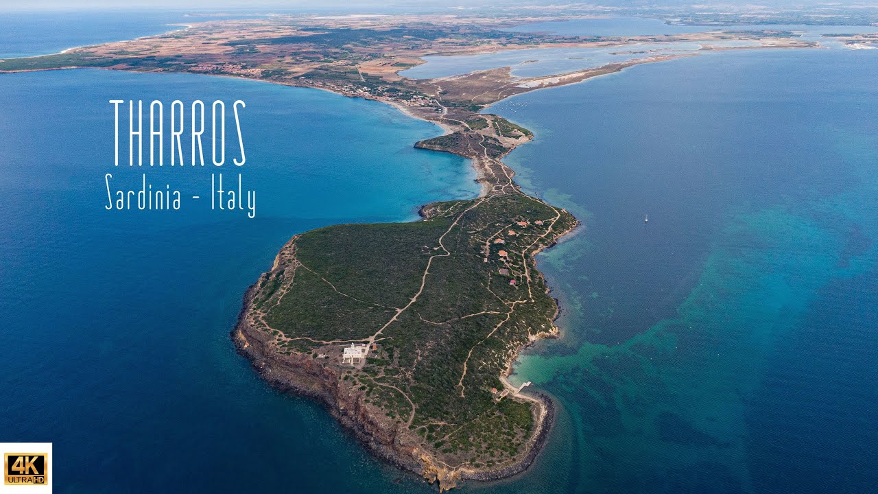 🇮🇹 4K drone video of Tharros, Sardinia, Italy.