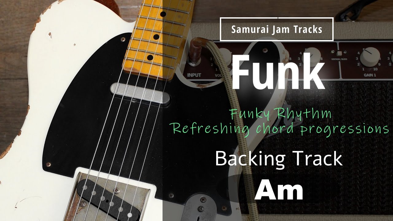 Smooth Funk Guitar Backing Track in A minor