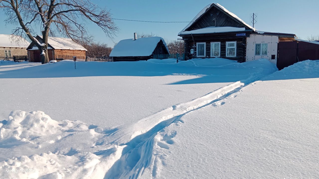 Жизнь в деревне.Метель.Пеку пиццу и сахарные булочки.