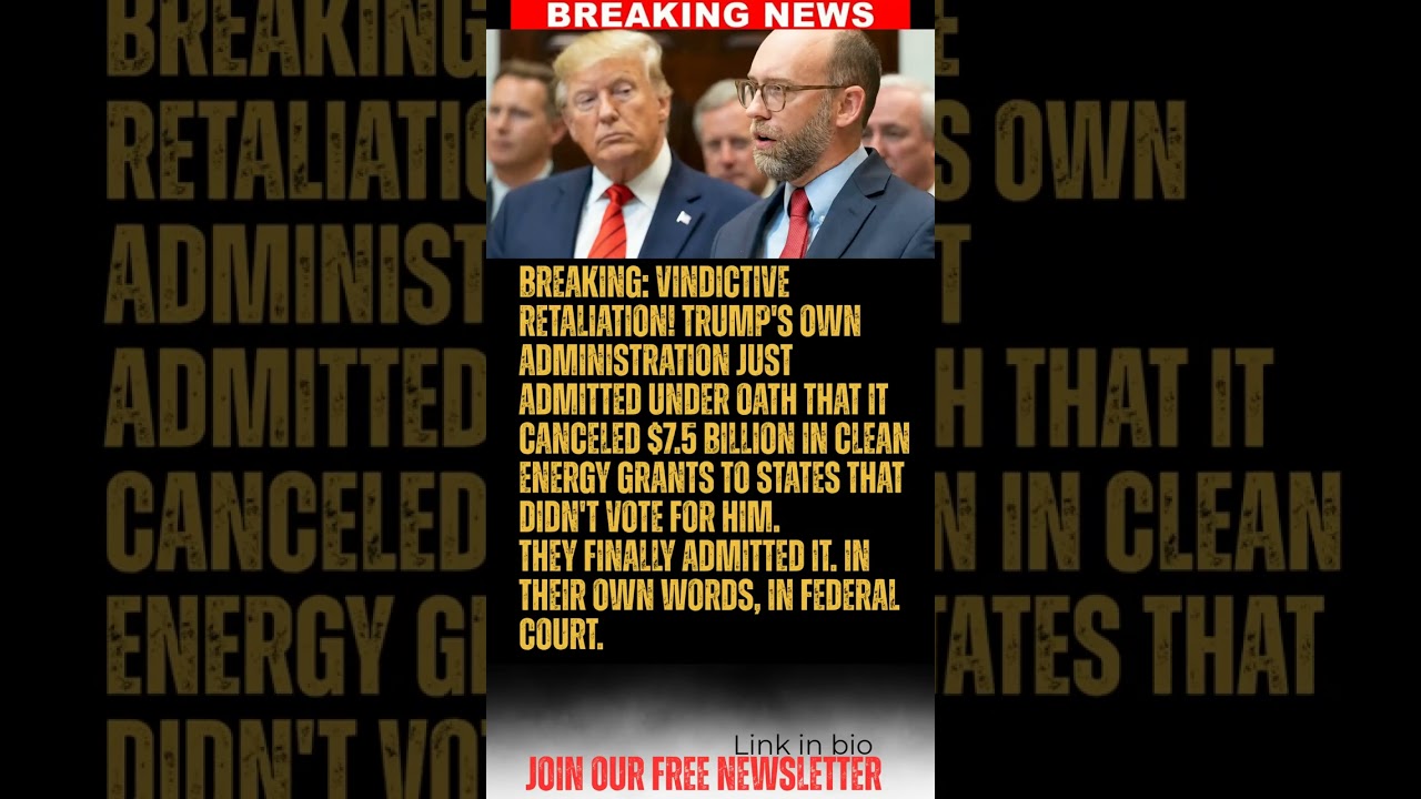 BREAKING: VINDICTIVE RETALIATION! Trump's own administration just admitted under oath