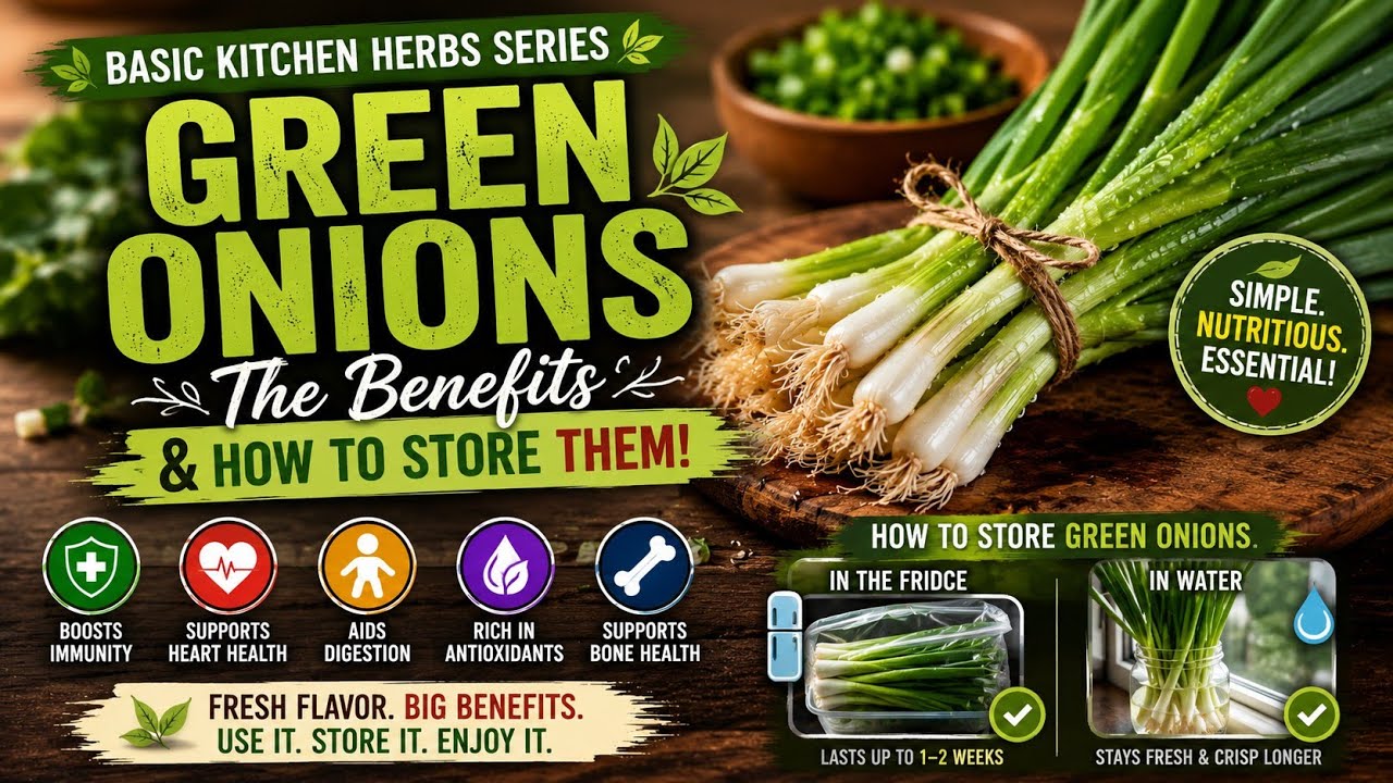 GREEN ONIONS: Benefits, uses, and storage - Basic kitchen Series.