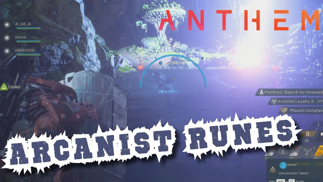 Anthem. Contract - Arcanist Runes