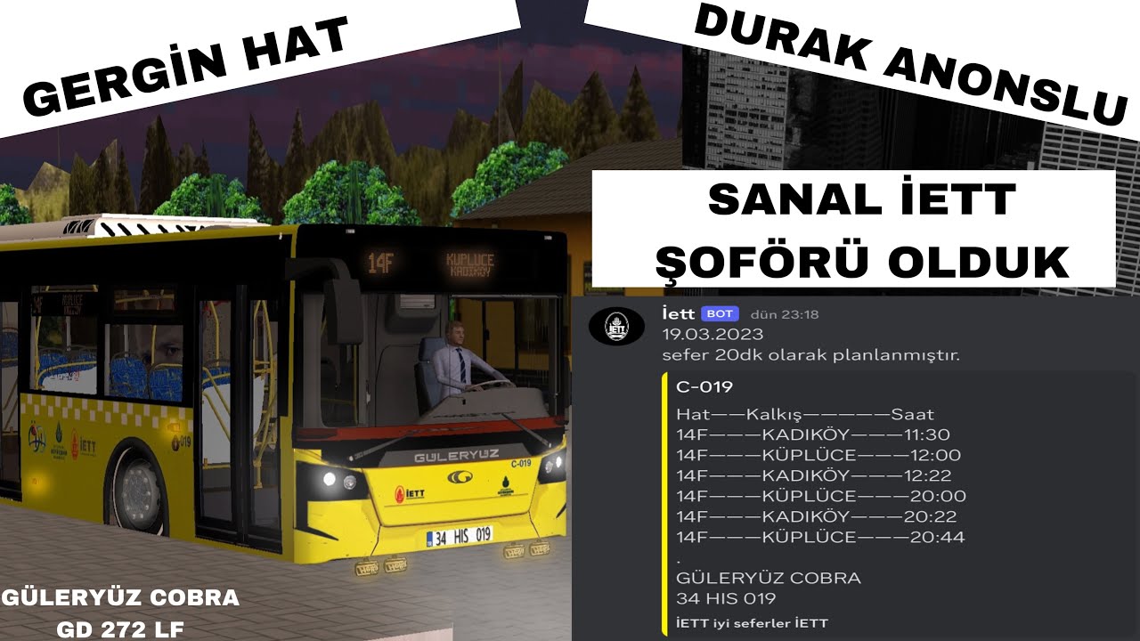 GÜLERYÜZ COBRA 272 LF İLE DURAK ANONSLU SEFER / Proton bus simulator
