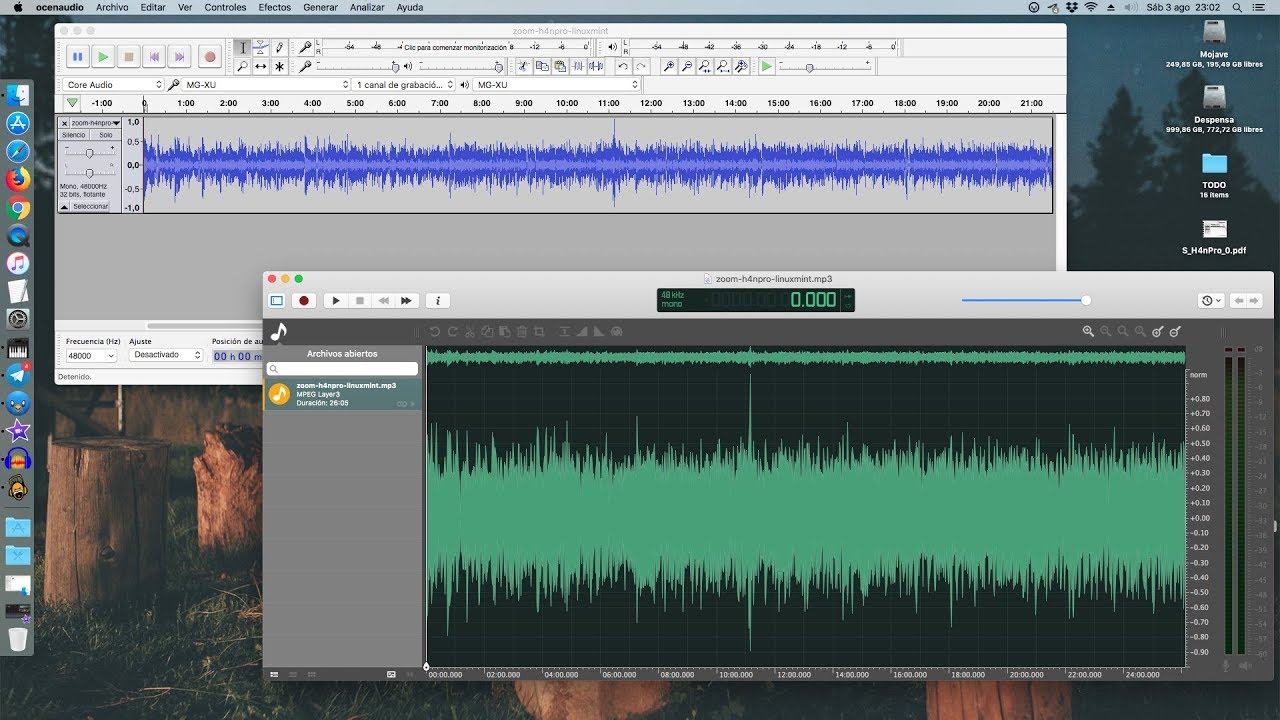 Deja tu audio podcast perfectamente normalizado con Audacity + Ocenaudio (fácil y gratuito)