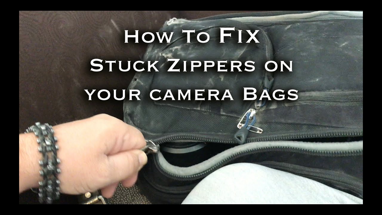 How to Fix Stuck Zippers on Your Camera Bags or ANY Bag!  Fast and EASY