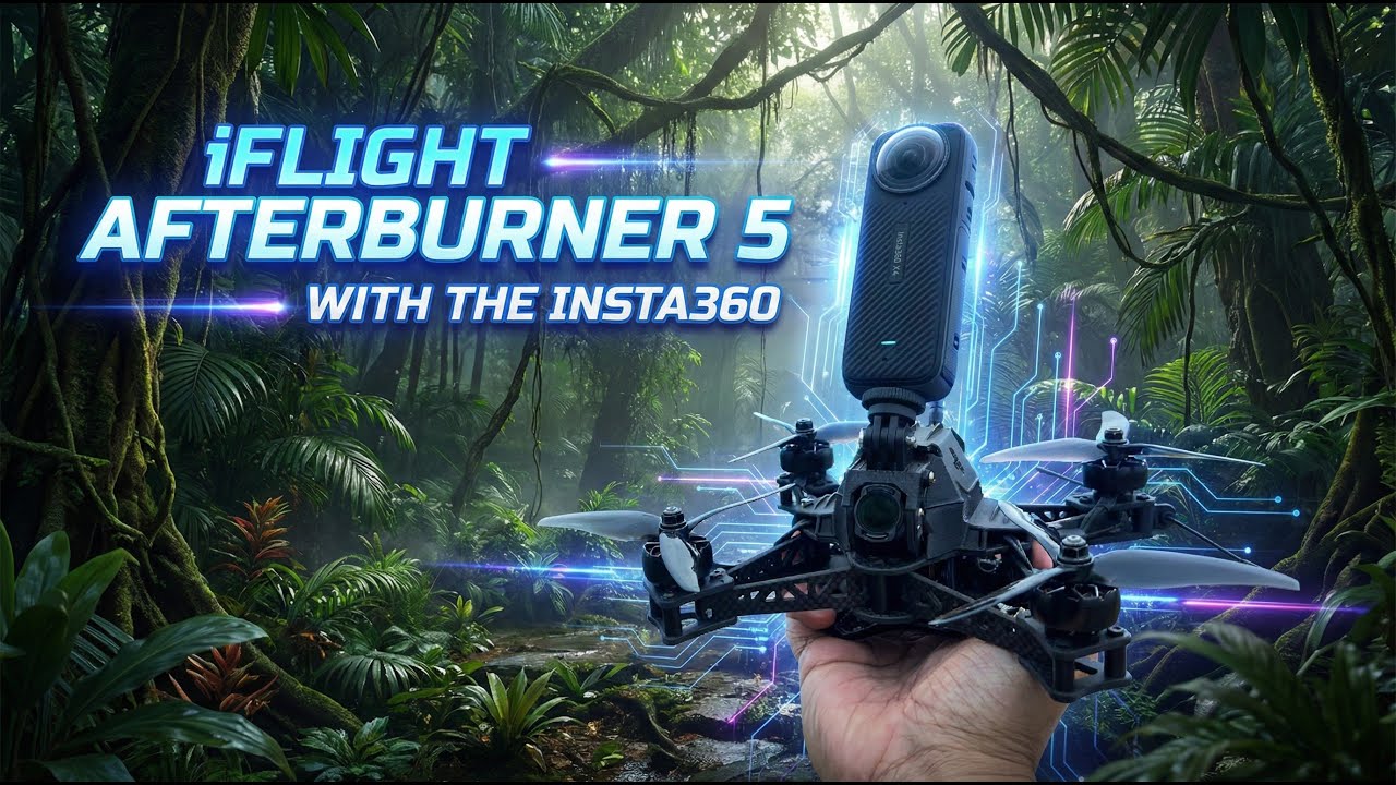 iFlight Afterburner 5 с insta360 X4 — 360-градусные полеты дрона для аэрофотосъемки.