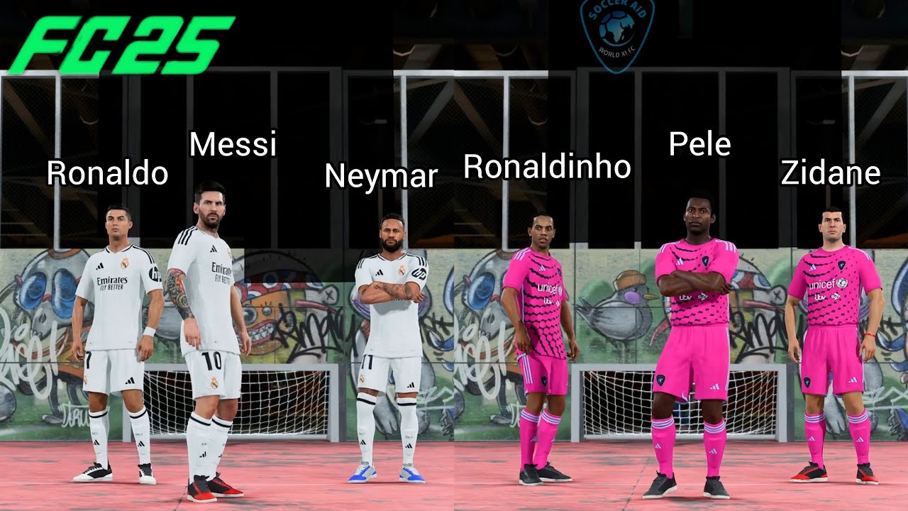 FC 25 VOLTA - Messi Ronaldo Neymar vs Pele Zidane Ronaldinho - VOLTA 3v3