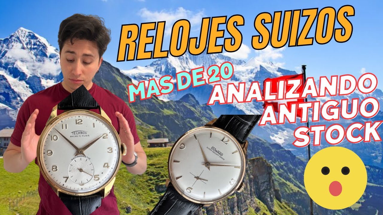 Analizando caja de relojes vintage suizos de cuerda de un antiguo stock de relojería (Increíble)