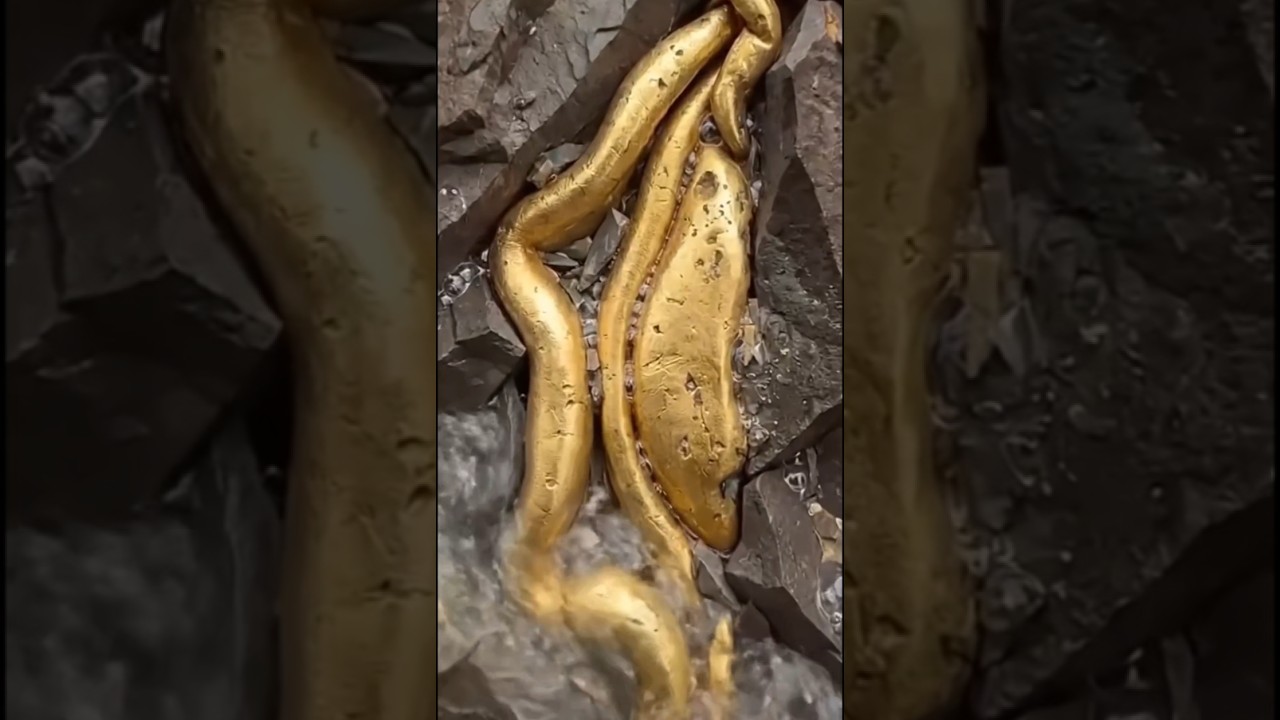 Breaking Solid Stone to Reveal a Hidden Gold Vein | From Raw Gold to Pure Gold Bar (Satisfying ASMR)